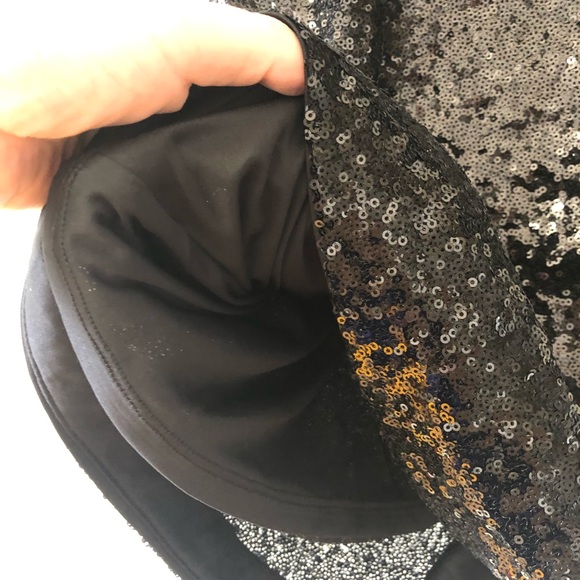 NWOT Express sequin ruched skirt - Picture 5 of 8